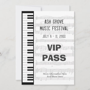 Musique Festival Pass Piano Clavier Thème Modèle