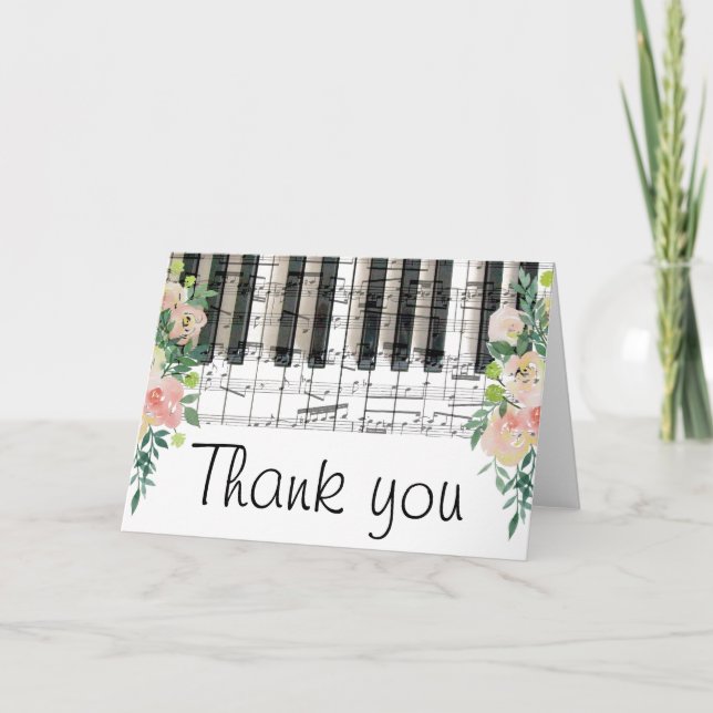 musique florale piano clavier merci (Devant)