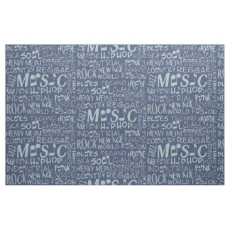 Musique Genres Word Collage tissu personnalisé