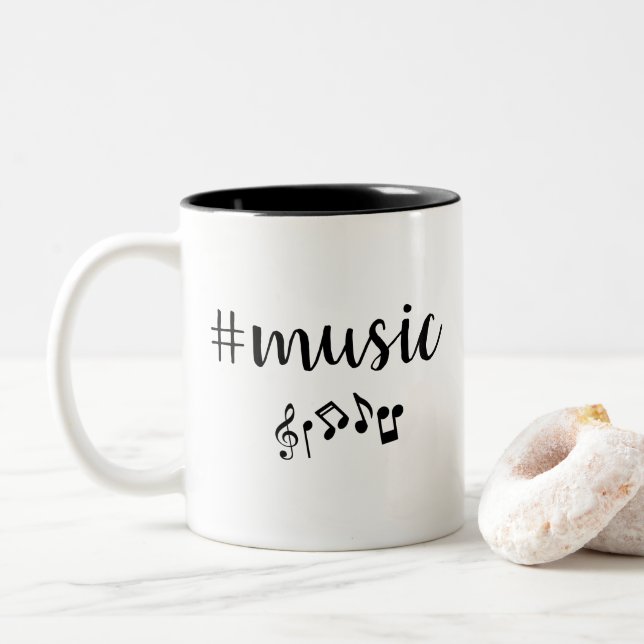 Musique Hashtag Mug (Avec donut)