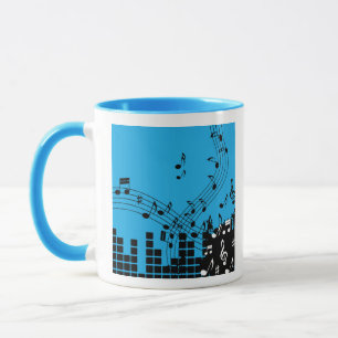 Musique Illustration monogramme personnalisé mugs