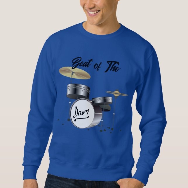 Musique Mashup Beat of the Drum blue sweatshirt (Devant)