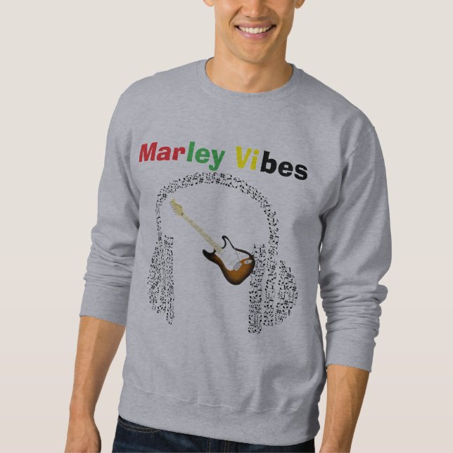 Musique Mashup Marley Vibes gris sweatshirt (Devant)