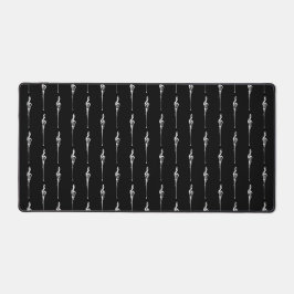 Musique Motif Melting Treble Clef Blanc et Noir