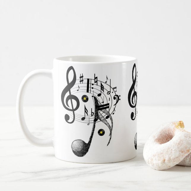 Musique Notes Musique Mug (Avec donut)
