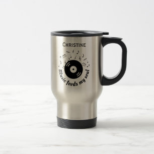 Musique Nourrit Mon Âme Vinyl Album Avec Nom Mug