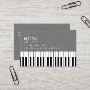 Musique Piano Enseignant Élégant Carte de visite b