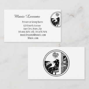Musique Piano Guitare Cours de professeur Carte de