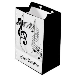 Musique Score Musicien Moyen Sac cadeau