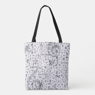Musique thème Sac fourre-tout Musique note piano s