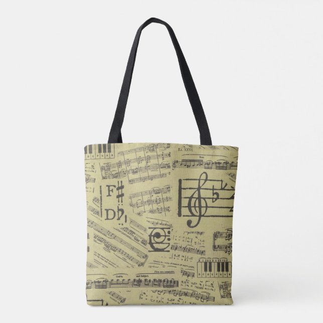 Musique thème sac fourre-tout musique note piano s (Dos)
