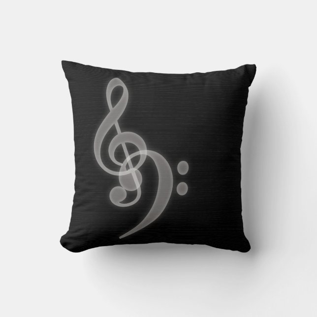 Musique - Treble et Bass Clef - Coussin (Recto)
