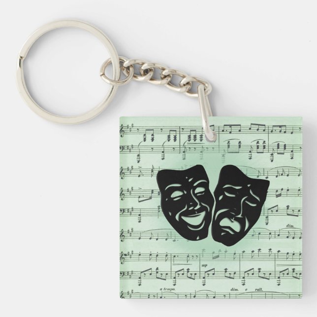Musique verte et masques grecs de théâtre (Devant)