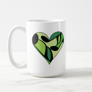 Musique verte Note Coeur Motif Mug