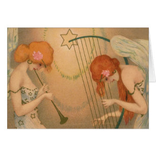 Musique Vintage Anges Musiciens Victoriens Flûte H
