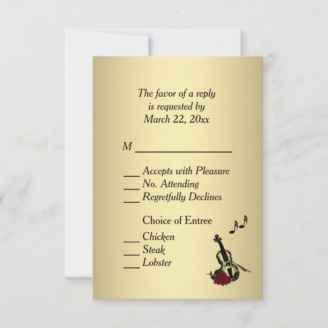 Musique violon d'or RSVP avec Entree Choix (Devant)