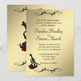 Musique violon Faire-part de mariage 5 po x 7 po