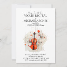 Musique violon moderne Considérant Invitation et p