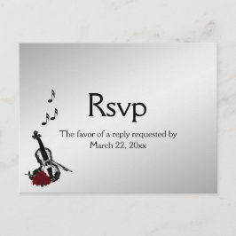 Musique violon RSVP avec carte postale Entree Choi