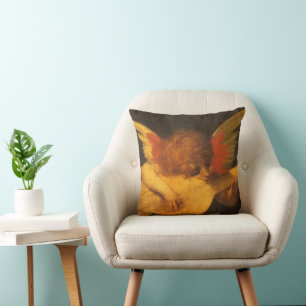 Musizierender Engel mit Laute von Rosso Fiorentino Kissen