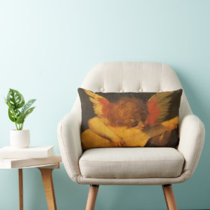 Musizierender Engel mit Laute von Rosso Fiorentino Lendenkissen
