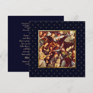 Musizierengel. Fine Art Flat Christmas Cards Feiertagskarte