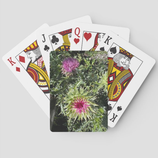 Musk Thistle Classic Playing Cards Spielkarten (Rückseite)