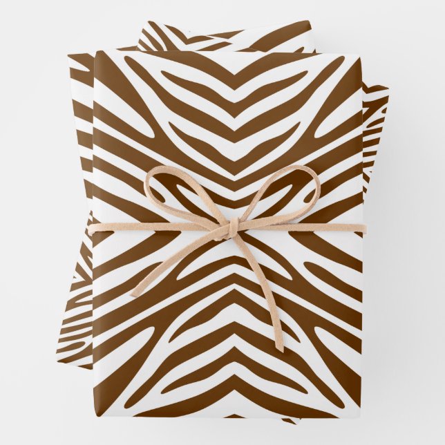 Muskatnuss-Neutrales-Zebra Geschenkpapier Set (Beispiel)