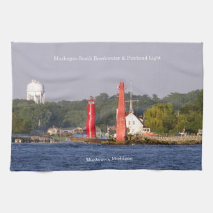 Muskegon Eingang Lights Küchentuch