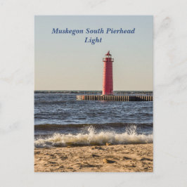 Muskegon South Pierhead Light Postkarte