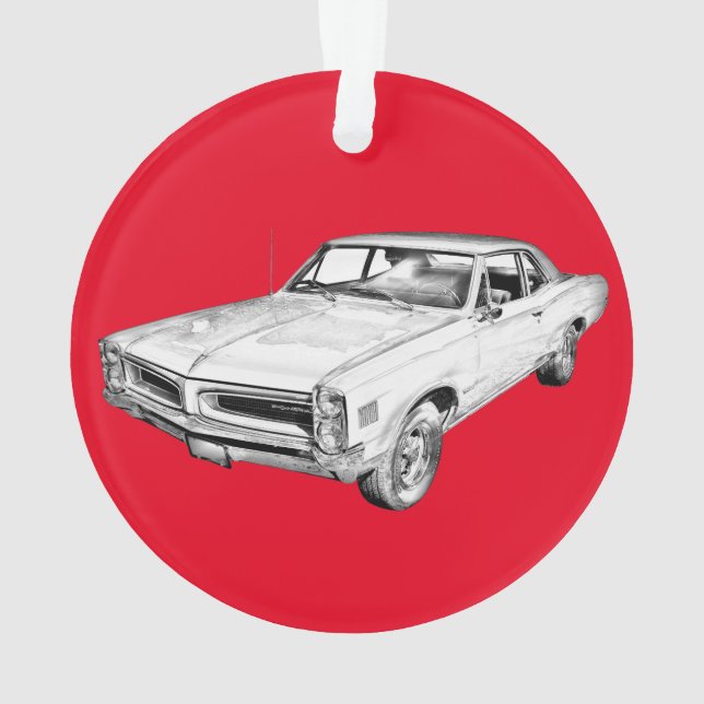Muskel-Auto-Illustration 1966 Pontiacs Le Mans Ornament (Rückseite)