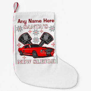 Muskel-Auto-Sankt neuer Pferdeschlitten-hässliche Kleiner Weihnachtsstrumpf