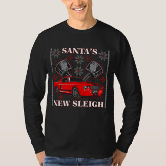 Muskel-Auto-Sankt neuer Pferdeschlitten-hässliche T-Shirt