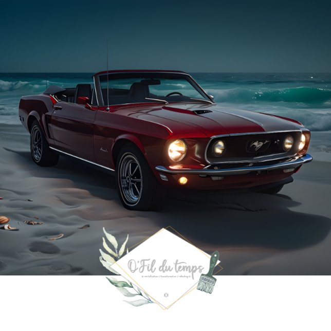 Muskel Car Beach Front decoupage Seidenpapier (Von Creator hochgeladen)