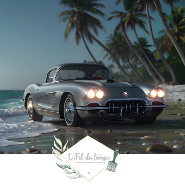 Muskel Car Beach Front decoupage Seidenpapier (Von Creator hochgeladen)