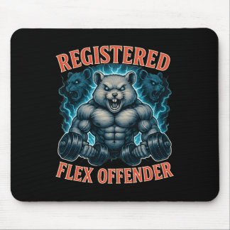 Muskel Hamster registrierter Flex Offender Funny G Mousepad