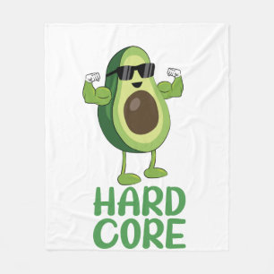 Muskel Hardcore Avocado Funny Fleecedecke