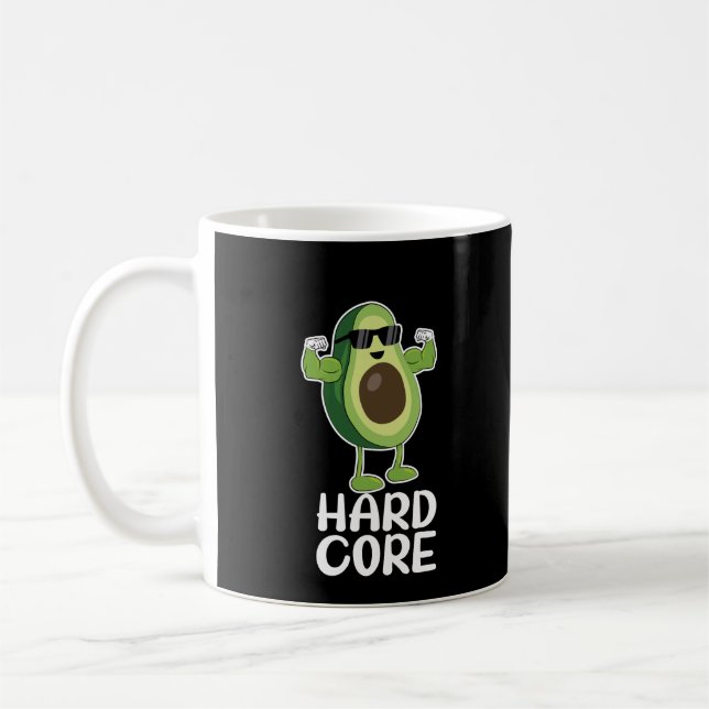 Muskel Hardcore Avocado Funny Kaffeetasse (Links)