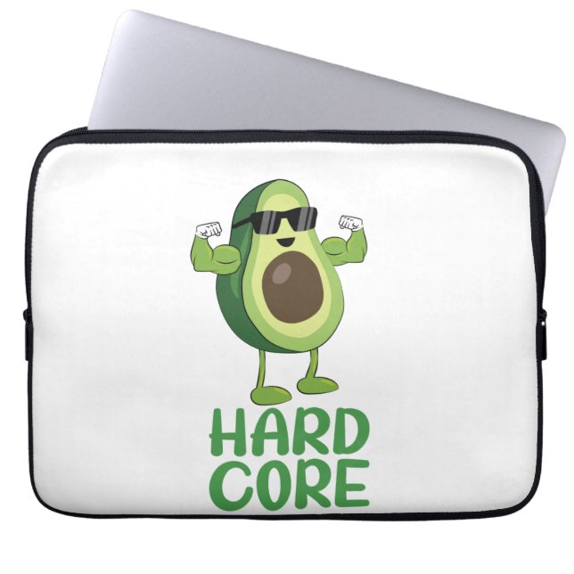 Muskel Hardcore Avocado Funny Laptopschutzhülle (Vorderseite)