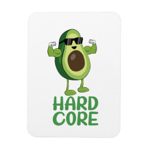 Muskel Hardcore Avocado Funny Magnet