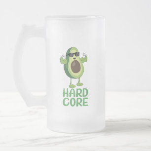 Muskel Hardcore Avocado Funny Mattglas Bierglas