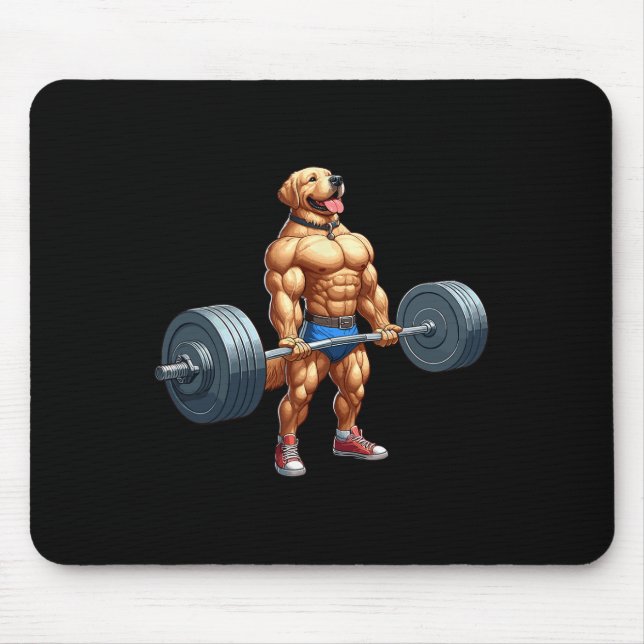 Muskel-Labrador-Hund Schwerstarbeit Mousepad (Vorne)