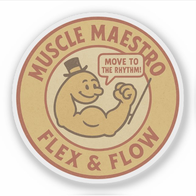 Muskel Maestro Flex & Flow Aufkleber (Vorderseite)