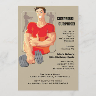 Muskel-Mann-Einladung Einladung