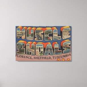 Muskel-Massen, Alabama - große Buchstabe-Szenen Leinwanddruck