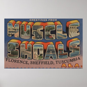 Muskel-Massen, Alabama - große Buchstabe-Szenen Poster