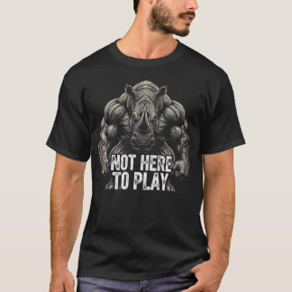 Muskel Rhino Bodybuilding Fitnessstudio Workout Fi T-Shirt