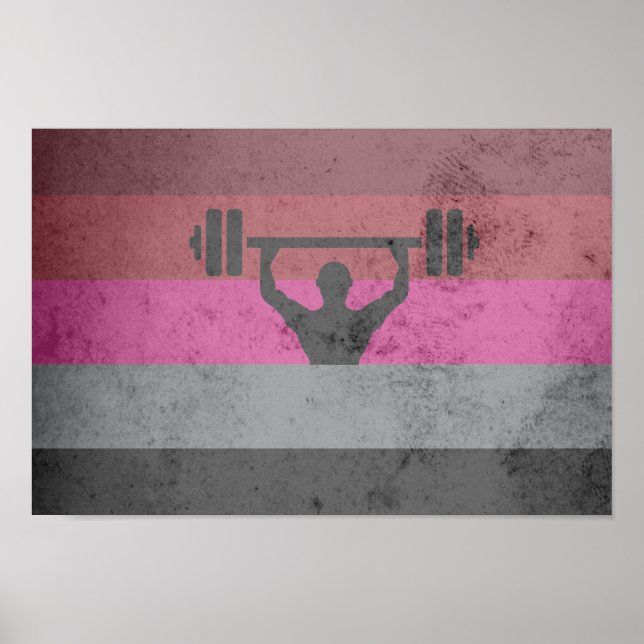 MUSKEL-STOLZ-FLAGGE POSTER (Vorne)