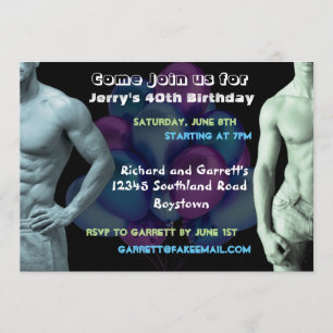 Muskel-Typ-kundenspezifische Geburtstags-Einladung Einladung