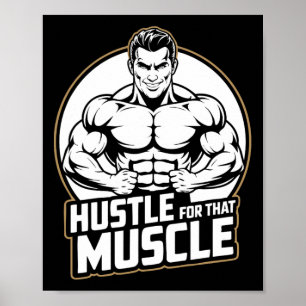 Muskel Workout Fitness Bodybuilding Gewichtszunahm Poster